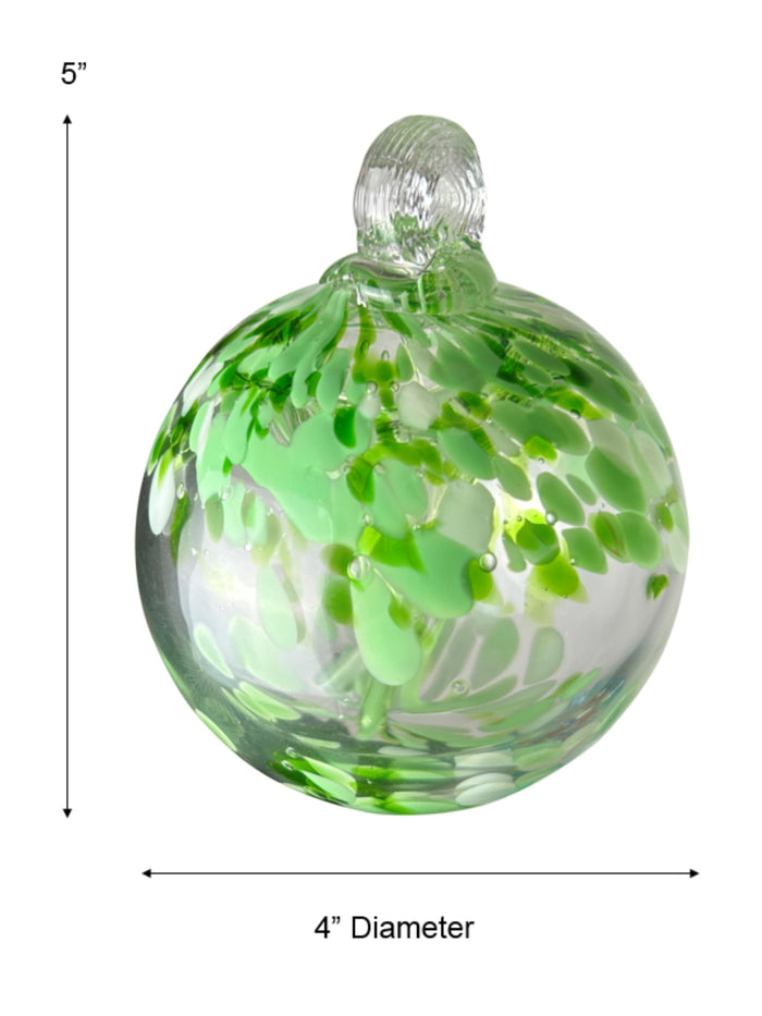 Rainbow Tree of Life Celtic 4 Inch Hand Blown Decorative Glass Ornament