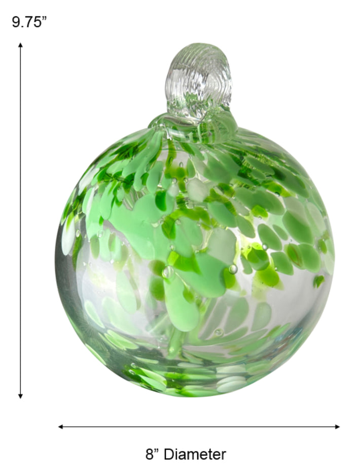 Rainbow Tree of Life Celtic 8 Inch Hand Blown Decorative Glass Ornament