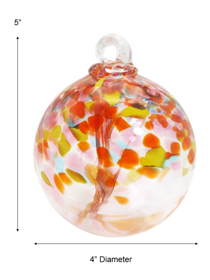 Rainbow Tree of Life Eden 4 Inch Hand Blown Decorative Glass Ornament