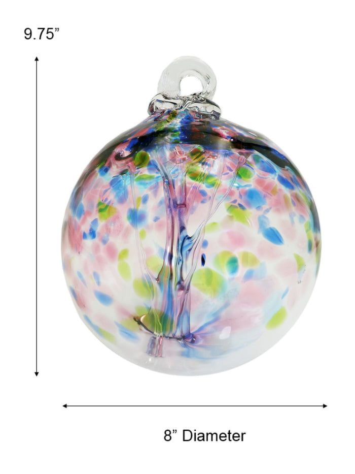 Rainbow Tree of Life Hope 3 Inch Hand Blown Decorative Glass Ornament