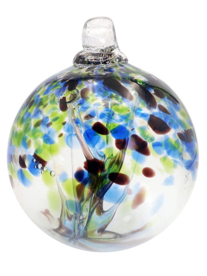 Rainbow Tree of Life Mystic 6 Inch Hand Blown Decorative Glass Ornament