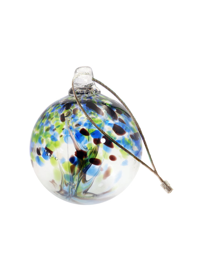 Rainbow Tree of Life Mystic 6 Inch Hand Blown Decorative Glass Ornament