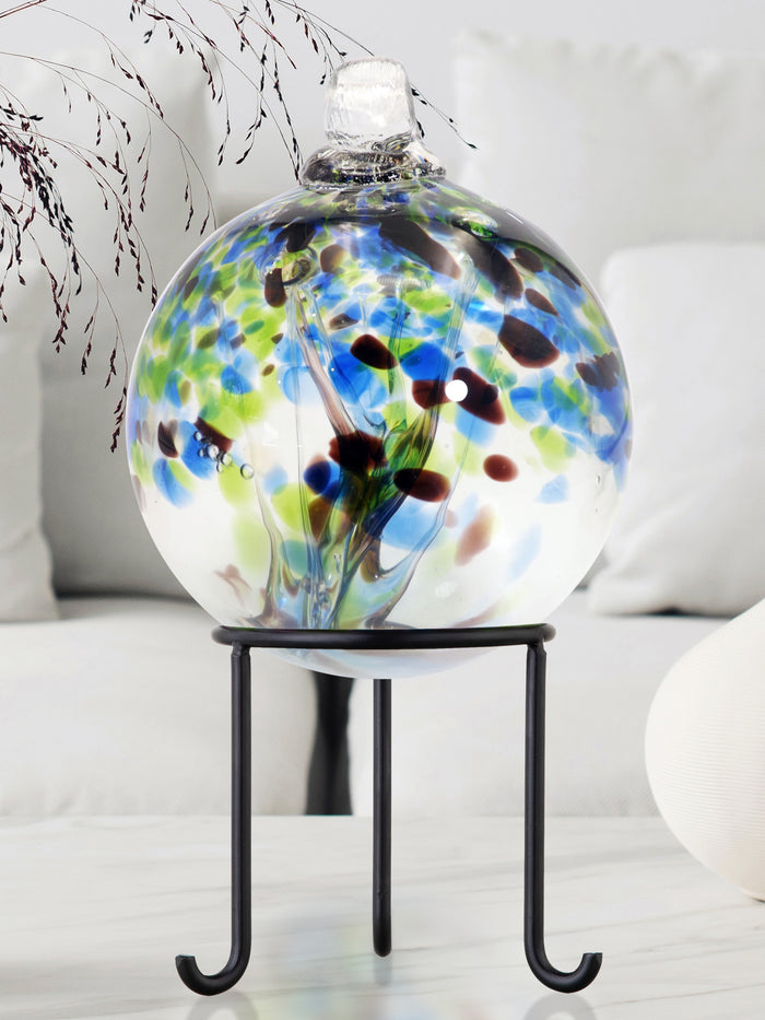 Rainbow Tree of Life Mystic 6 Inch Hand Blown Decorative Glass Ornament