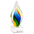 Rainbow Twist Art Glass on Base - AGAR102