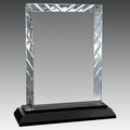 7" Rectangle Accent Glass on Black Base