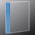 4" x 6" Rectangle Acrylic with Blue Edge