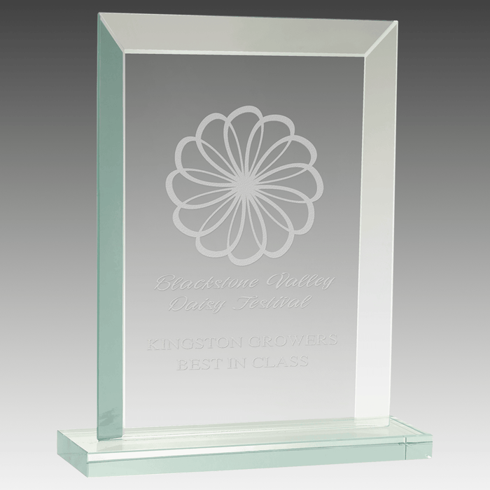 7" Rectangle Jade Glass Award