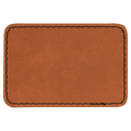3" x 2" Rectangle Rawhide Leatherette Patch with Adhesive