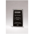 6.25" x 8.25" Rectangular Glass Award with Black Center