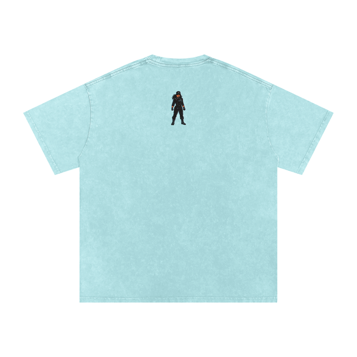 Rhythm Nation - Snow Washed Oversized Cotton T-Shirt