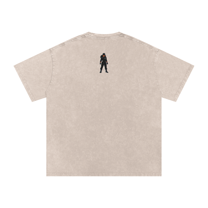 Rhythm Nation - Snow Washed Oversized Cotton T-Shirt