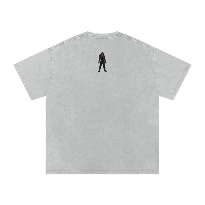 Rhythm Nation - Snow Washed Oversized Cotton T-Shirt