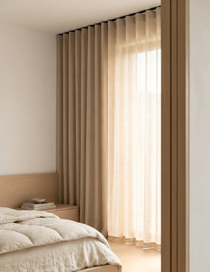Rideau Tamisant | Effet Lin - Beige