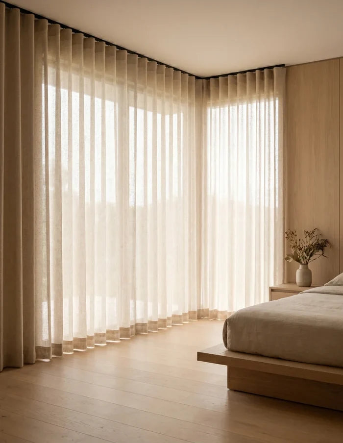 Rideau Tamisant | Effet Lin - Beige