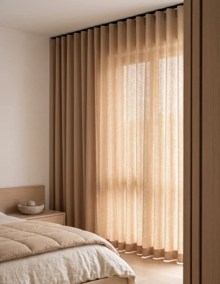 Rideau Tamisant | Effet Lin - Camel
