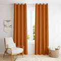 Room Darkening Thermal Insulated Eyelet Noise Reducing Blackout Curtain