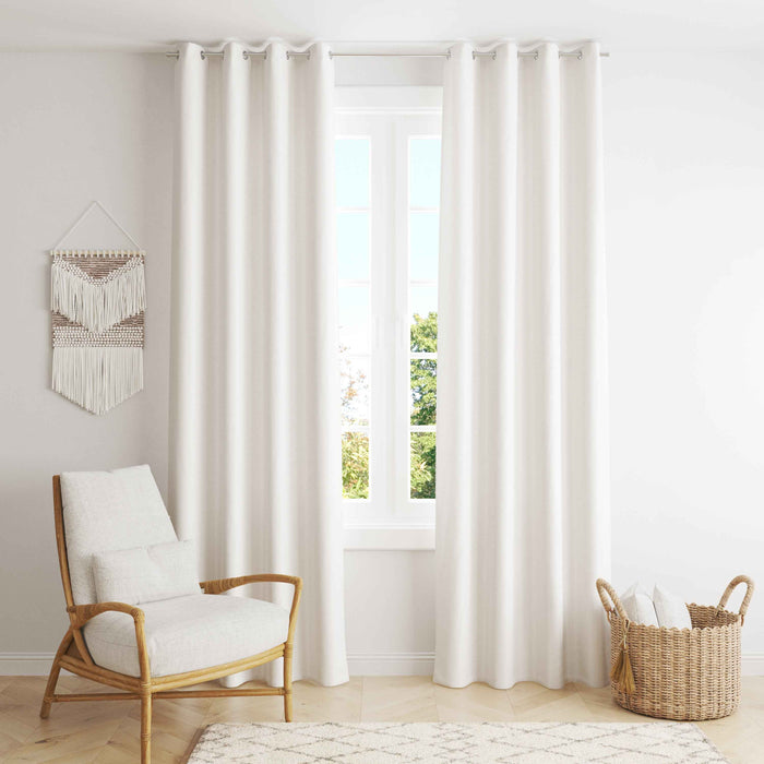 Room Darkening Thermal Insulated Eyelet Noise Reducing Blackout Curtain