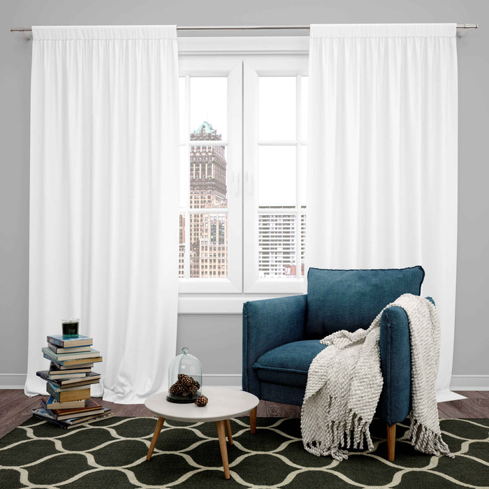 Room Darkening Thermal Insulated Rod Pocket Noise Reducing Blackout Curtain