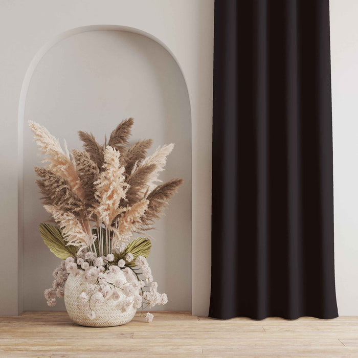 Room Darkening Thermal Insulated Rod Pocket Noise Reducing Blackout Curtain
