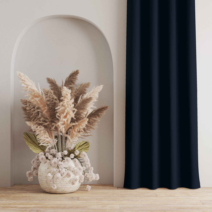 Room Darkening Thermal Insulated Rod Pocket Noise Reducing Blackout Curtain