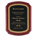 Rosewood Piano Finish Plaque w/Black/Gold Border Plate