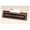 8.25" Rosewood Piano Finish Nameplate w/Business Card Holder