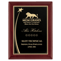 Rosewood Piano Finish Plaque w/Shooting Star Accent Plate