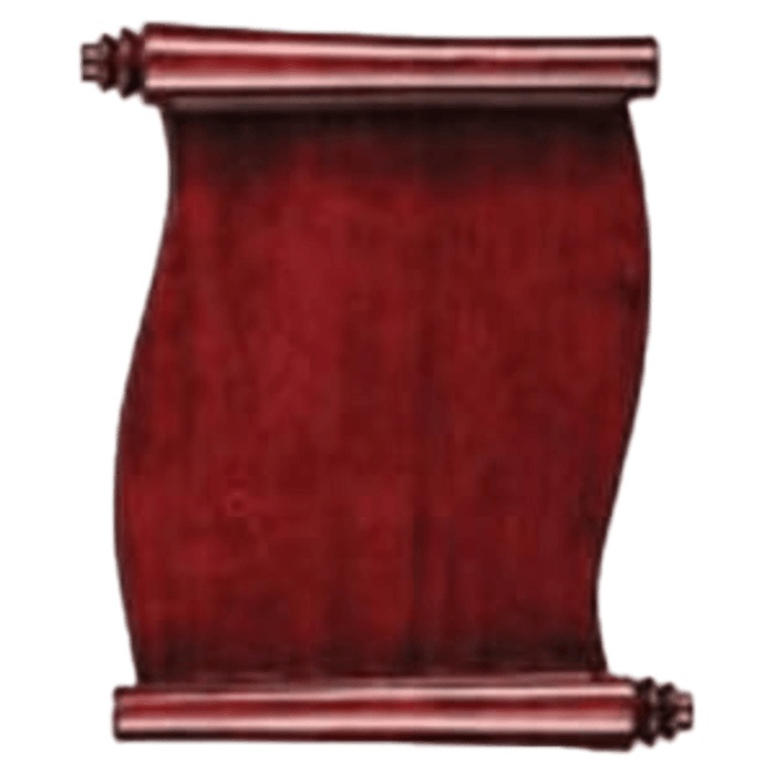7.5" x 8.75" Rosewood Piano Finish Scroll Plaque