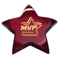 Rosewood Piano Finish Star Paperweight with Felt Bottom