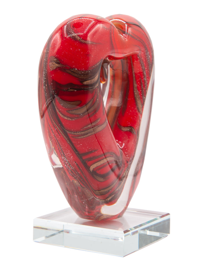 Rossa Heart Handcrafted Art Glass Figurine