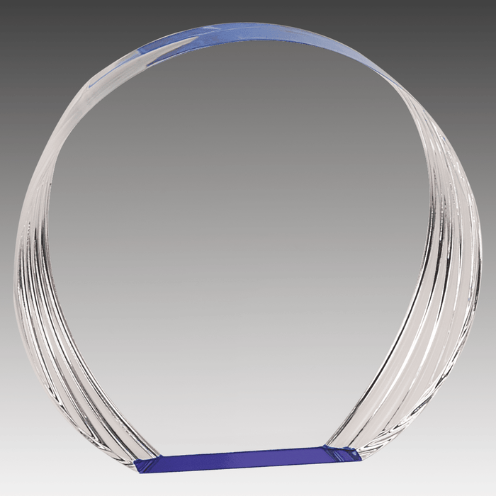 5.4" x 5" Blue Round Acrylic