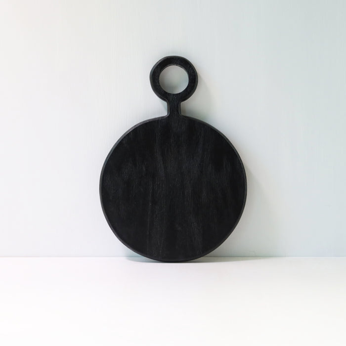 Round Board in Black Mango Wood, Small