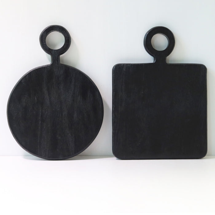 Round Board in Black Mango Wood, Small