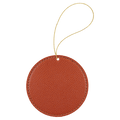 Round Leatherette Ornament with String - OL01