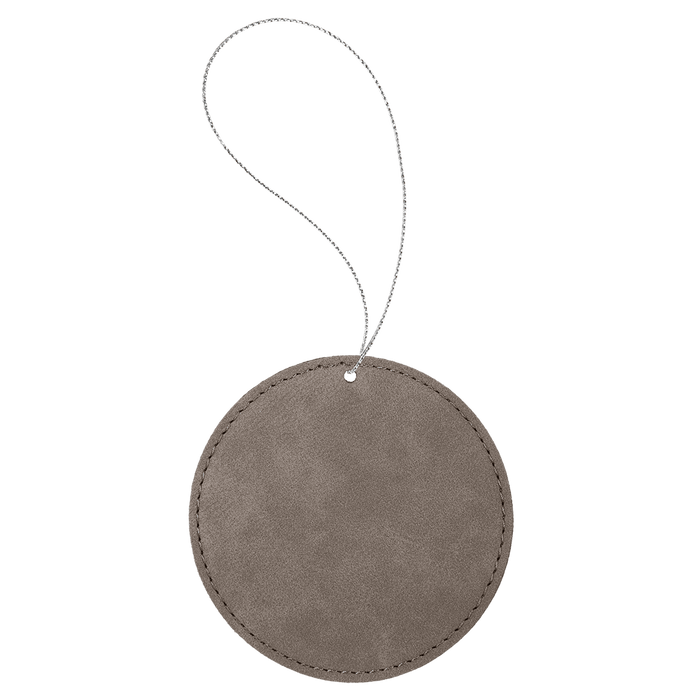 Round Leatherette Ornament with String - OL01