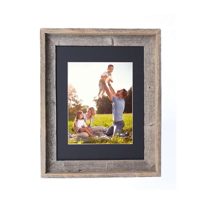Rustic Black/Grey Wood Picture Frame With Plexiglass Holder | 16"x20"