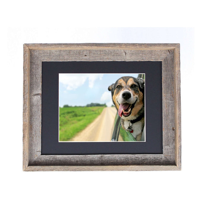 Rustic Black/Grey Wood Picture Frame With Plexiglass Holder | 16"x20"