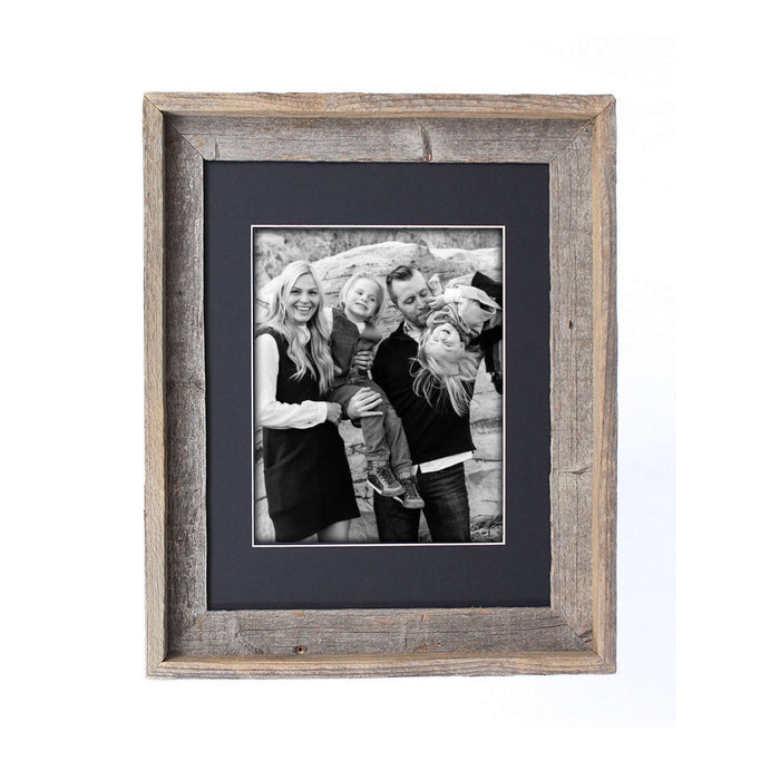 Rustic Black/Grey Wood Picture Frame With Plexiglass Holder | 16"x20"