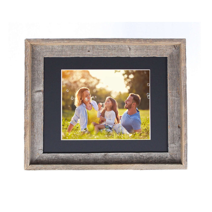 Rustic Black/Grey Wood Picture Frame With Plexiglass Holder | 16"x20"