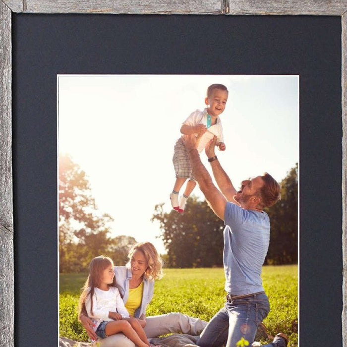 Rustic Black/Grey Wood Picture Frame With Plexiglass Holder | 16"x20"