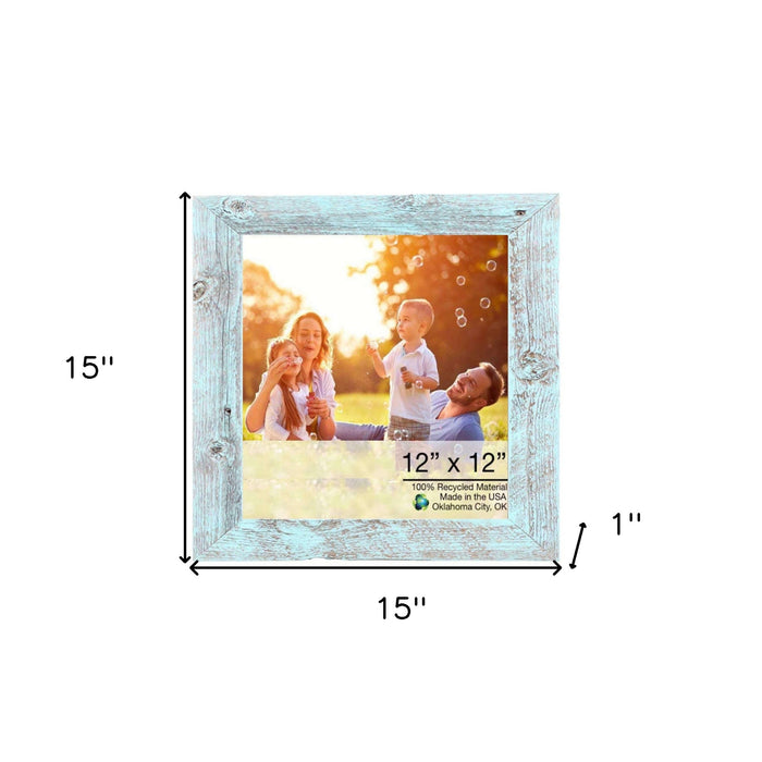 Rustic Blue Wood Picture Frame | 12"x12"