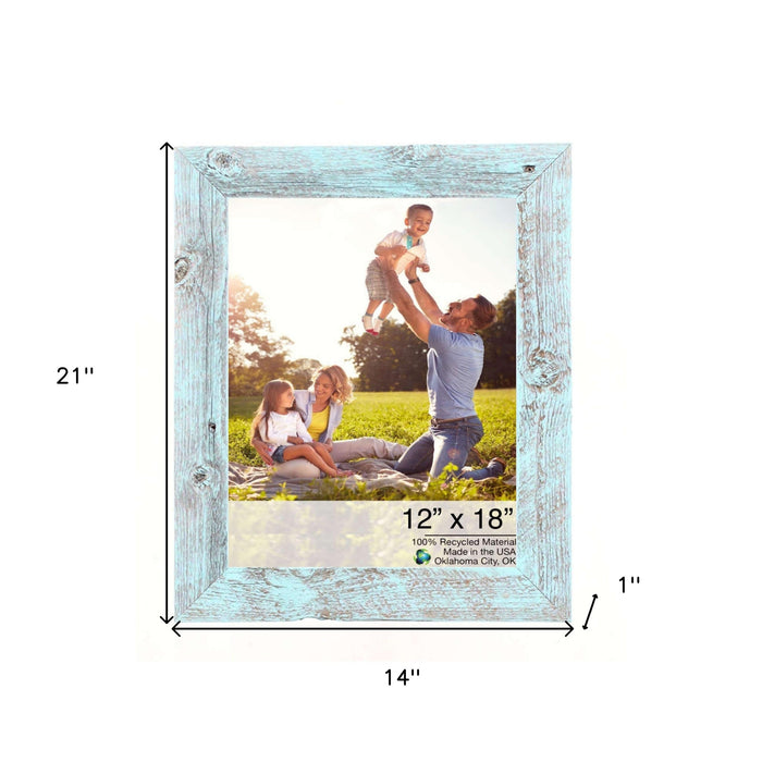 Rustic Blue Wood Picture Frame | 12"x18"
