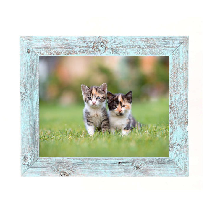Rustic Blue Wood Picture Frame | 8.5"x11"