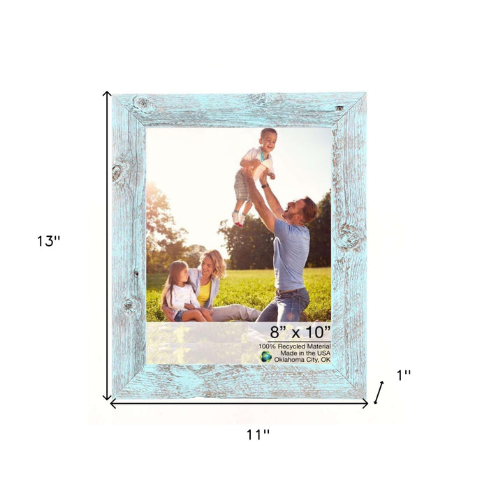 Rustic Blue Wood Picture Frame | 8"x10"