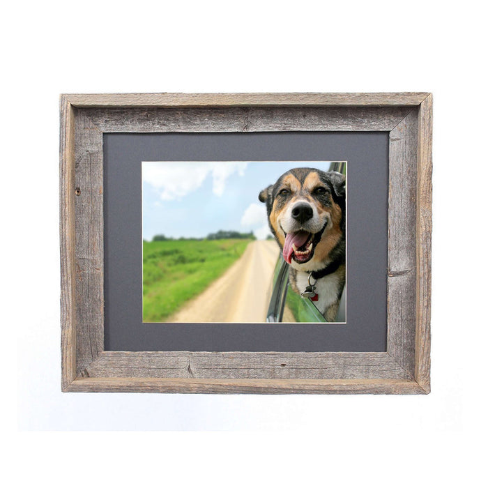 Rustic Cinder Wood Picture Frame With Plexiglass Holder | 11"x14"