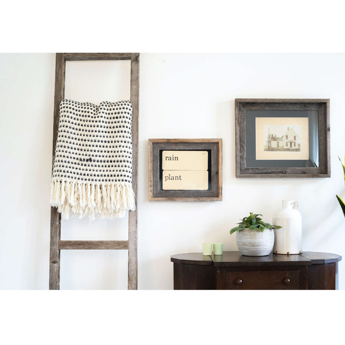 Rustic Cinder Wood Picture Frame With Plexiglass Holder | 11"x14"