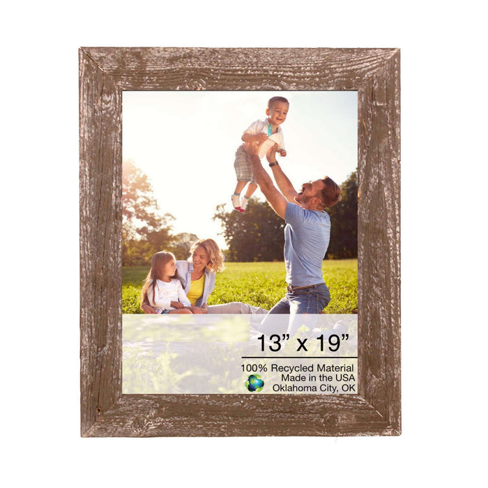 Rustic Espresso Wood Picture Frame | 13"x19"