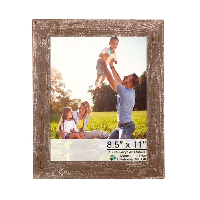 Rustic Espresso Wood Picture Frame | 8.5"x11"