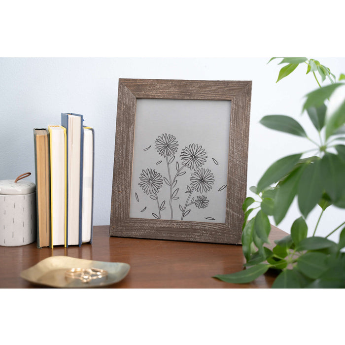 Rustic Espresso Wood Picture Frame | 8.5"x11"