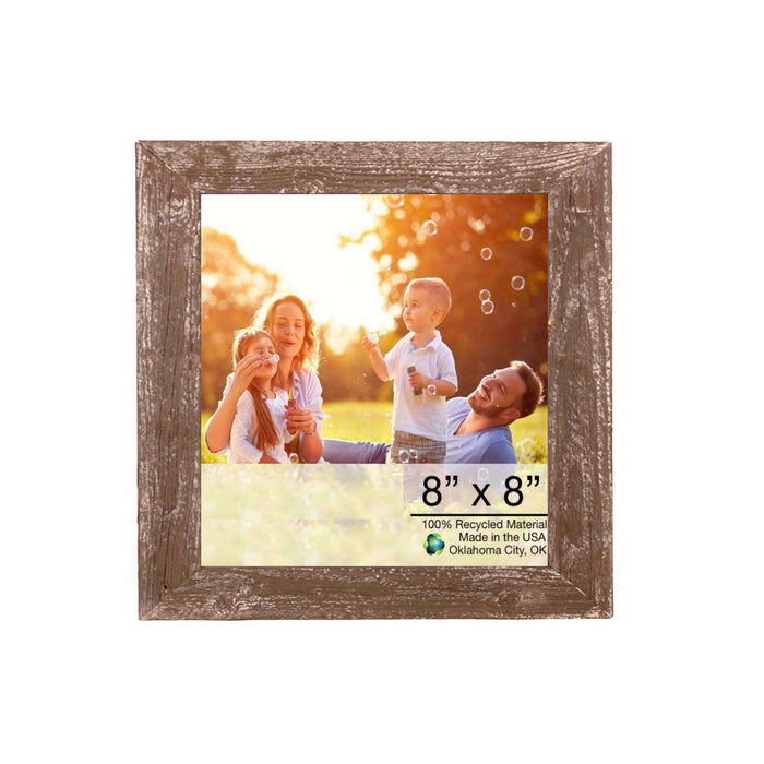 Rustic Espresso Wood Picture Frame | 8"x8"